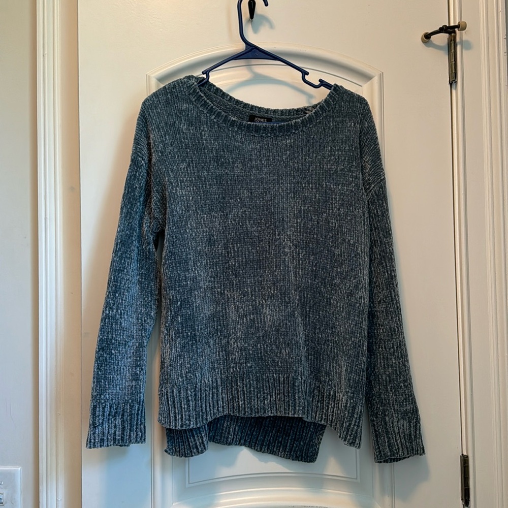 Frosty Blue Chenille Sweater